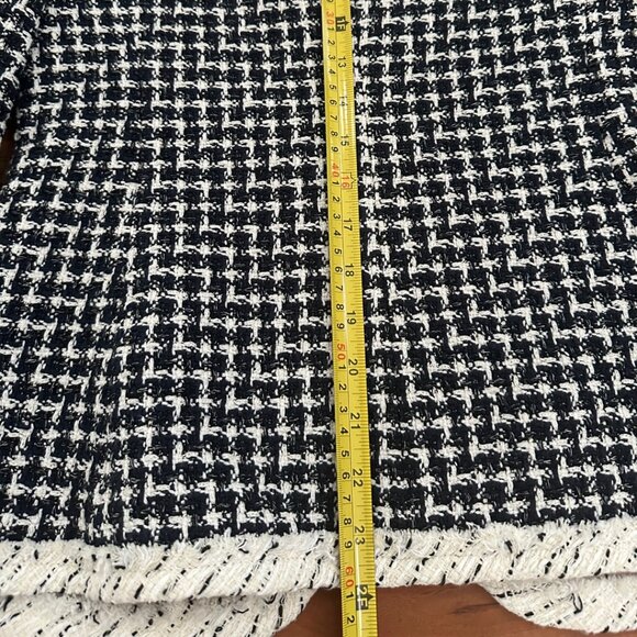 Rebecca Taylor Graphic Black/Ivory Tweed Jacket size 0 - Picture 7 of 7